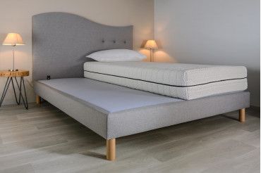 Sommier à lattes en ambiance - Recyclé Galet Sommier à lattes en ambiance - Recyclé Galet