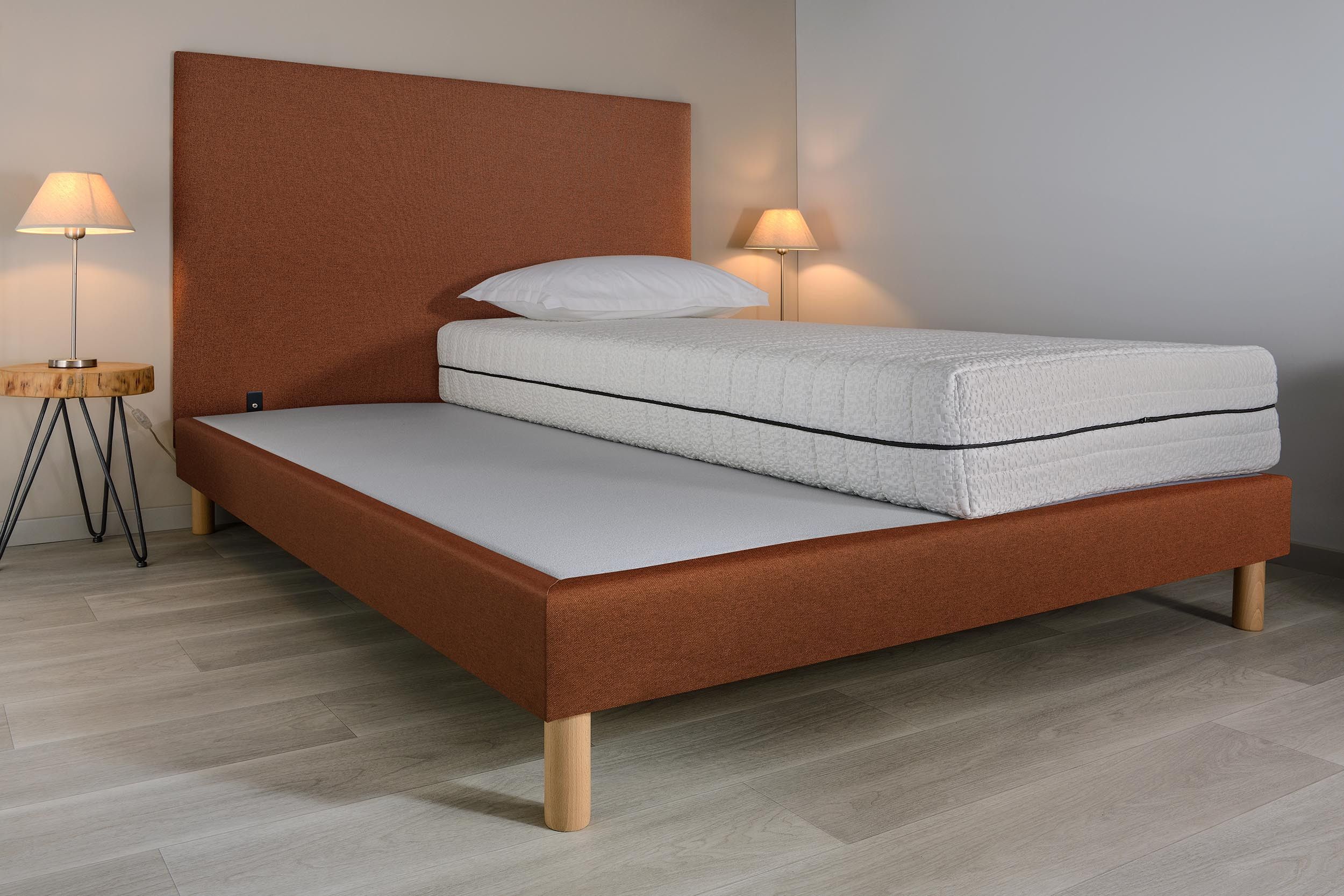 sommier à lattes, déco, tête de lit, chambre, confortable, 160/200, 90/200,80/200, artisanal