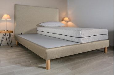 Sommier à lattes en ambiance - Recyclé Grège Sommier à lattes en ambiance - Recyclé Grège