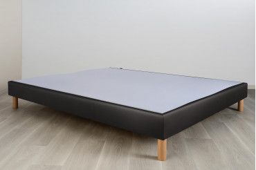 Sommier à lattes - simili cuir anthracite Sommier à lattes - simili cuir anthracite