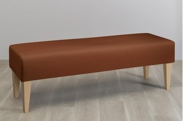 Banc pied de lit design - Simili cuir marron - Livraison offerte