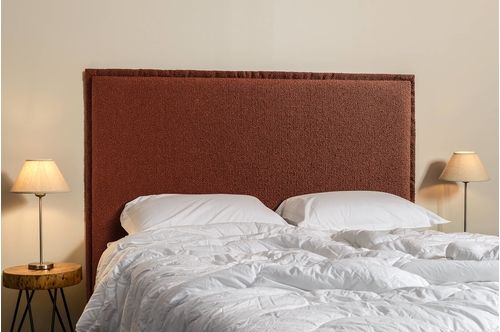 Tête de lit rectangle - Bouclette argile