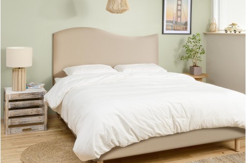 Tête de lit rectangle - Chiné Crème Poudrée