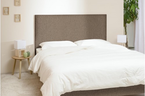 Tête de lit rectangle - Bouclette Châtaigne