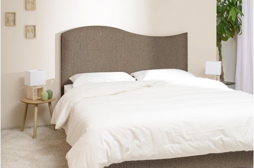 Tête de lit rectangle - Bouclette Châtaigne