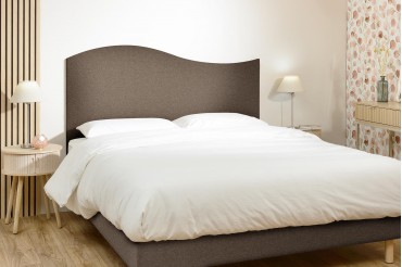 Tête de lit doucine - Chiné Brun