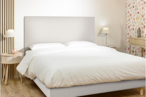 Tête de lit rectangle - Velours Côtelé Craie - zoom tissu