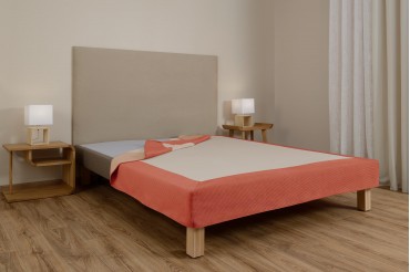 Cache-sommier - Velours Côtelé Corail