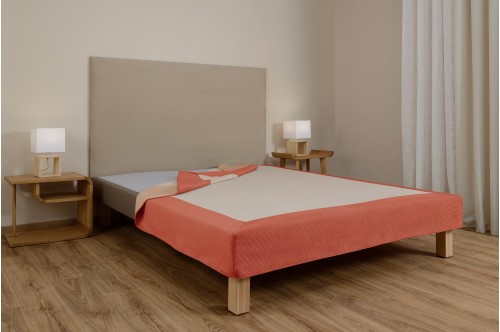 Cache-sommier - Velours Côtelé Corail