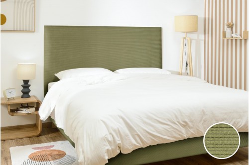 Tête de lit rectangle - zoom Velours Côtelé Olive