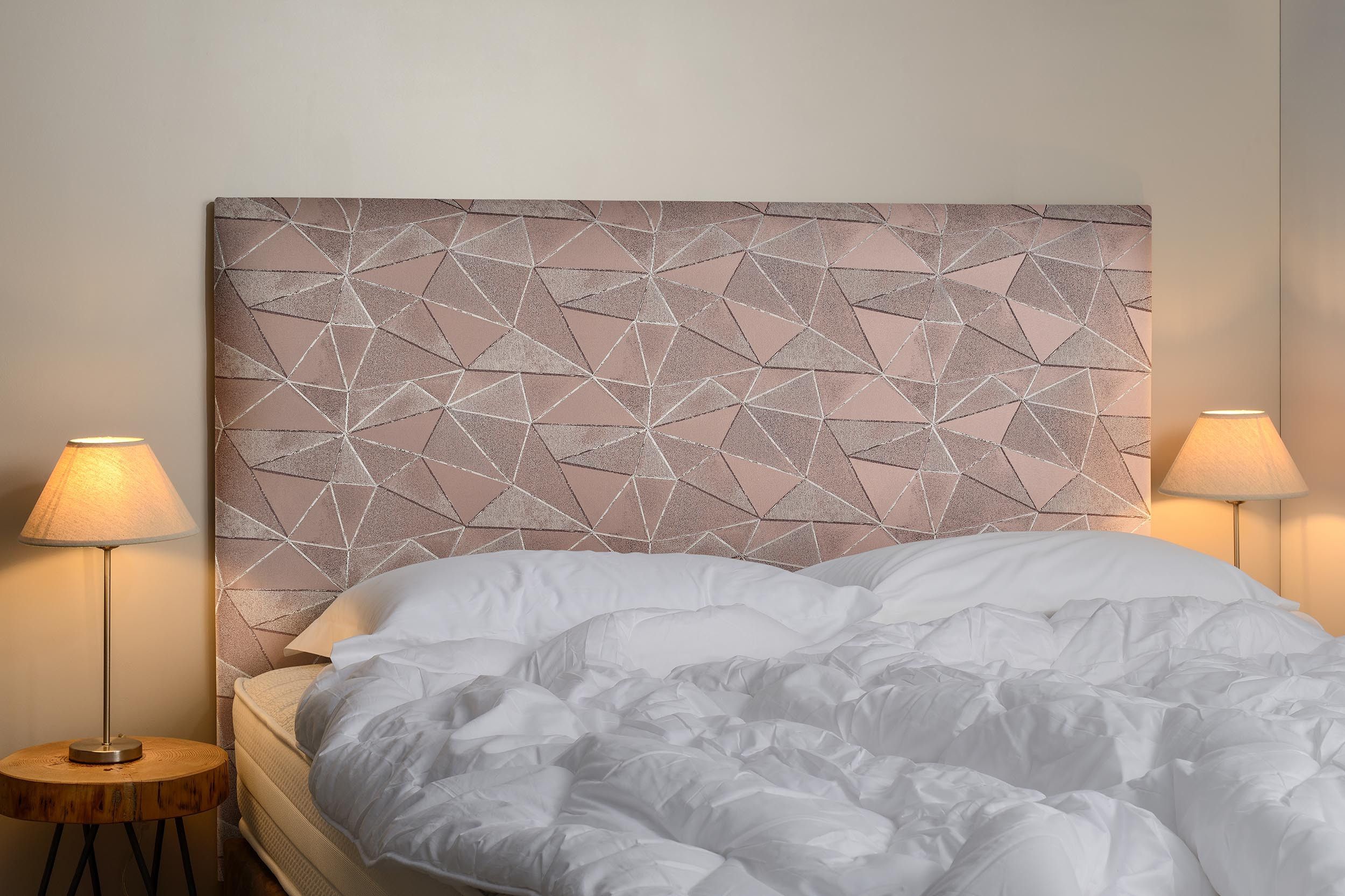 Tête de lit Rectangle ambiance - Origa rose