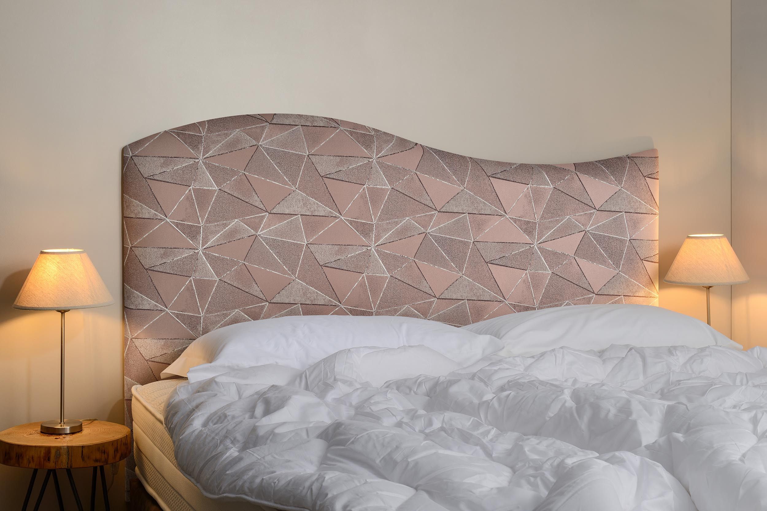 Tête de lit doucine ambiance - Origa rose