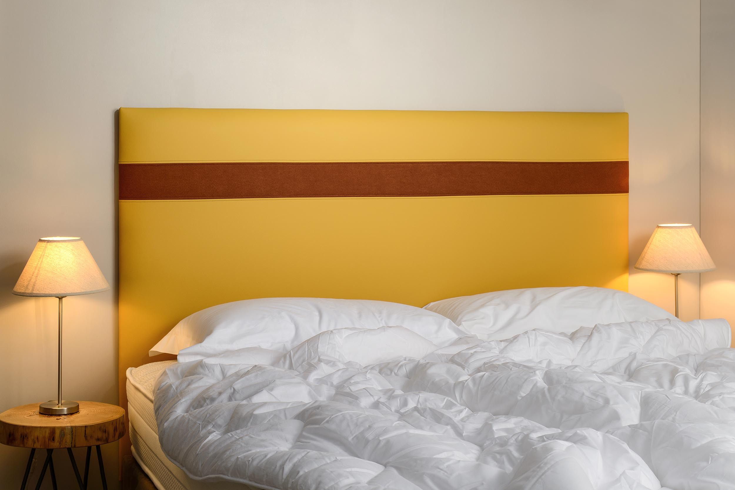 tête de lit, chambre, couleur, vinyl, jaune, microfibre, simili cuir, 90,120,140,160,180