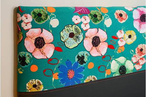 Tête de lit rectangle ambiance -O'blique Bouquet
