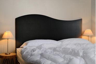 Tête de lit doucine ambiance - Noir Tête de lit doucine ambiance - Noir