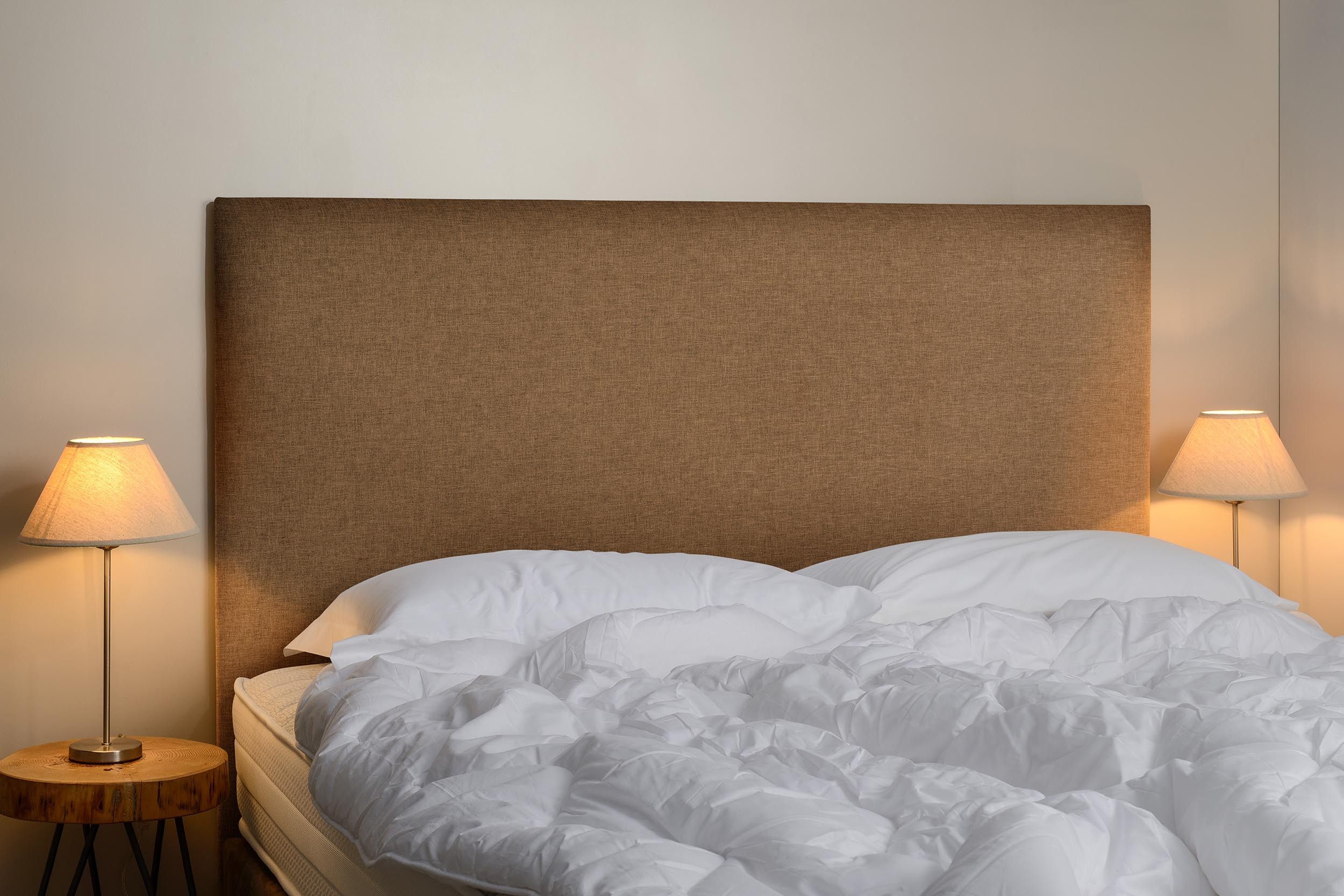 Tête de lit, pas cher, coton, brun, hôtels, gîtes, déco, confortable, chambre, 90,120,140,160,180