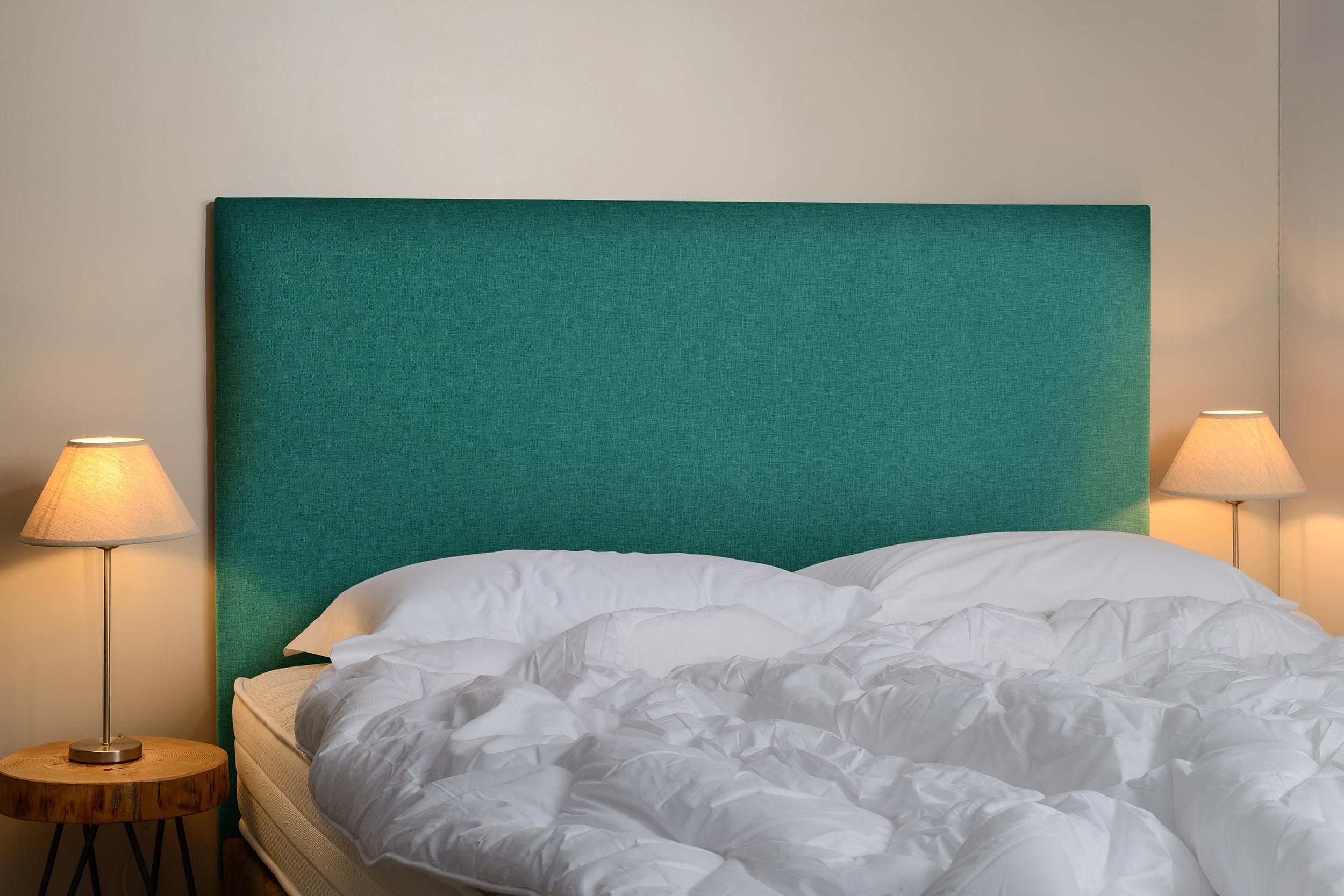 Tête de lit, pas cher, coton, turquoise, chambre, déco, confortable, campagne, 90,120,140,160,180