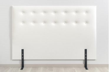 Tête de lit rectangle - Simili cuir Blanc Capitons Tête de lit rectangle - Simili cuir Blanc Capitons