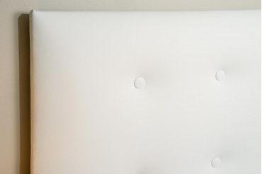 Zoom tissu - Simili cuir Blanc Capitons Zoom tissu - Simili cuir Blanc Capitons